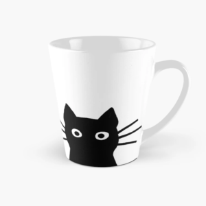 Black Cat Face Ceramic Coffee Mug – 11.5 oz